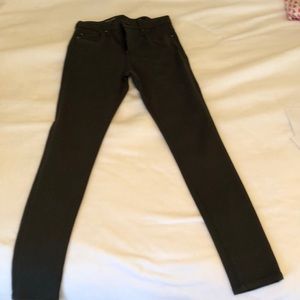 Olive green skinny jeans AG Farrah size 25